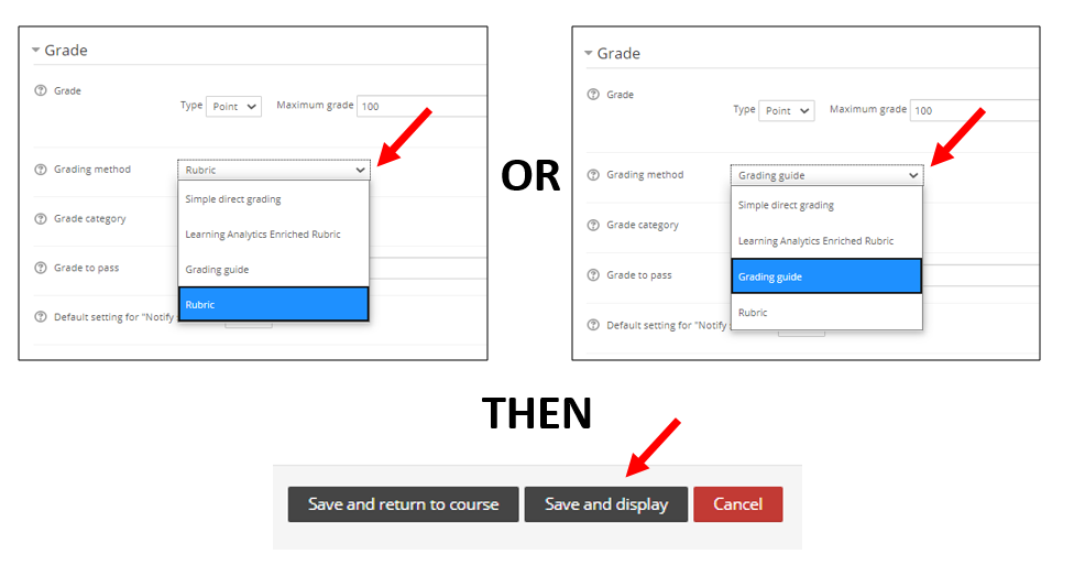 select rubric or grading guide